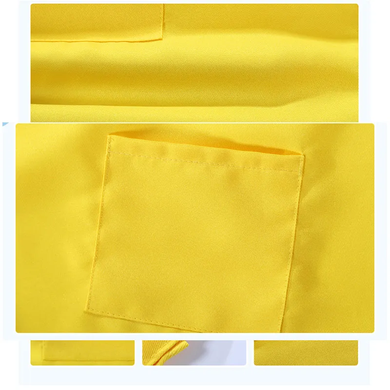 12 couleurs unisexe polyester adulte cuisine taille adulte tabliers à manches longues pour peinture cuisson cuisson imprimable LOGO DHL
