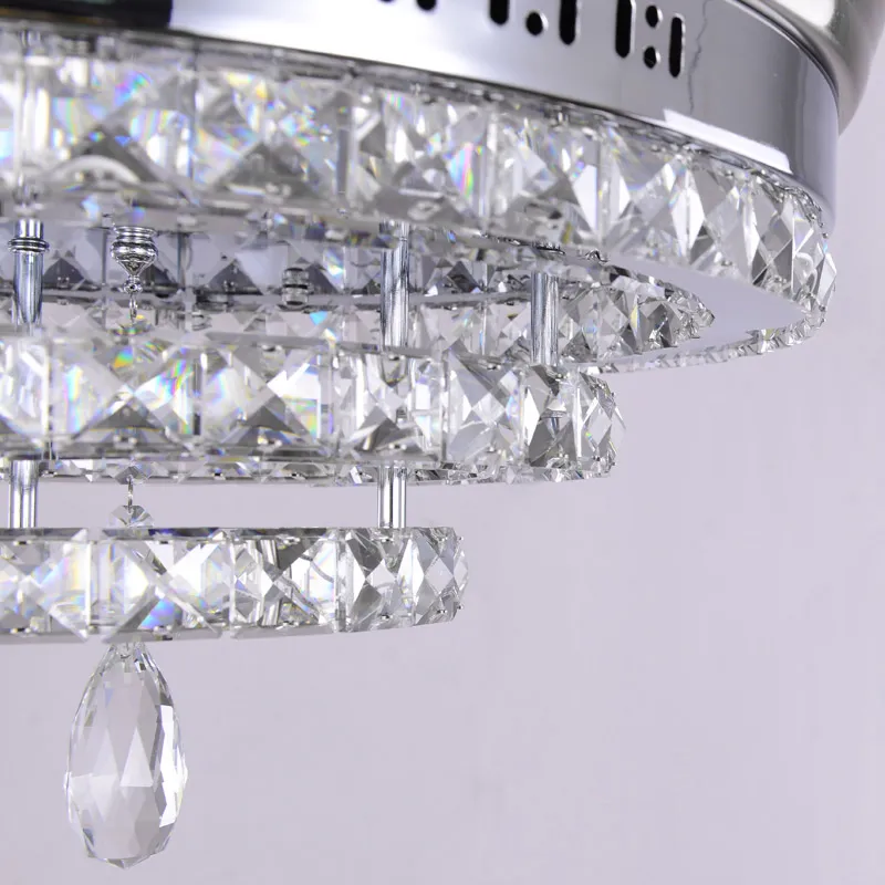 LED ventilateur en cristal lumières invisibles pour salon chambre Restaurant ventilateurs de plafond modernes 42 pouces avec télécommande 280m