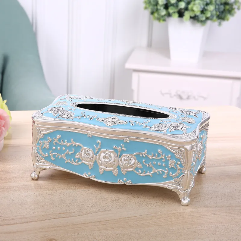 Acrylic Tissue Box Universal Luxury European Paper Rack Office Table Accessories Home Office el Car Facial Case Holder Home Dec2311