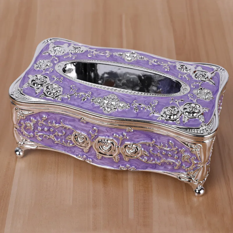 Acrylic Tissue Box Universal Luxury European Paper Rack Office Table Accessories Home Office el Car Facial Case Holder Home Dec2311