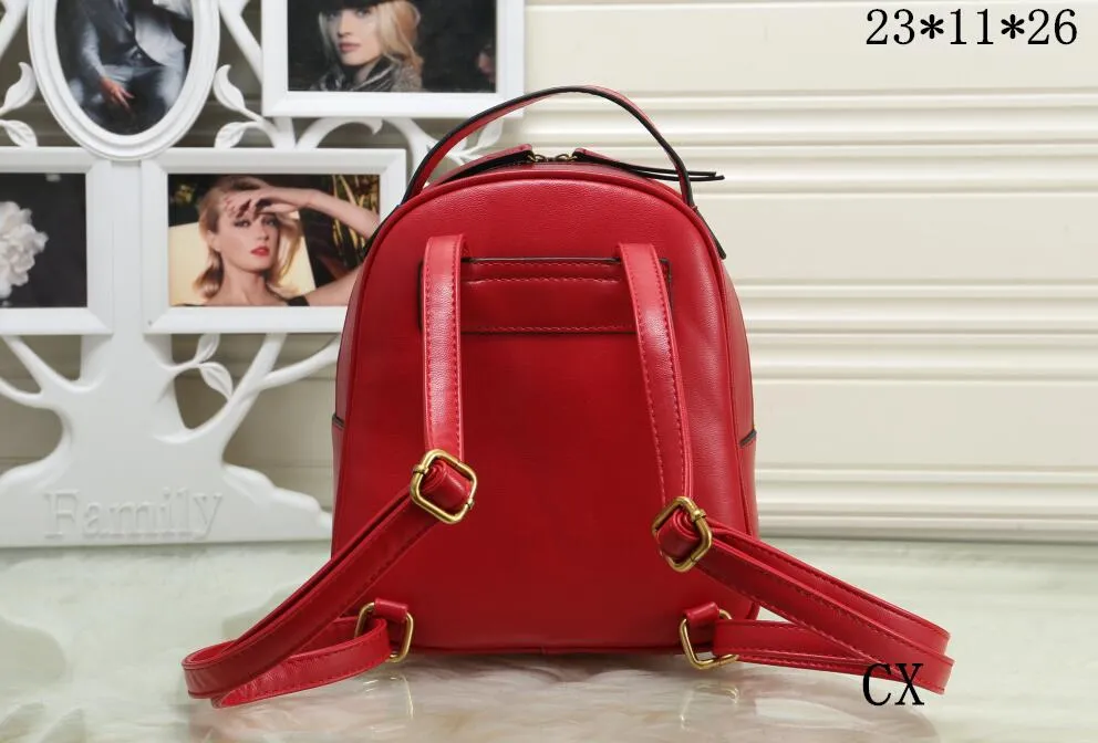 Discount fashion top backpack classic G female backpack PU leather designer school bag201W
