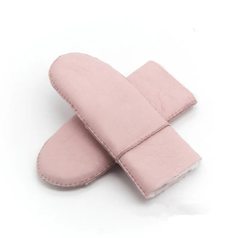 Nouveaux gants sans doigts pour femmes en cuir de qualité pure laine gants chauds pour dames 246V