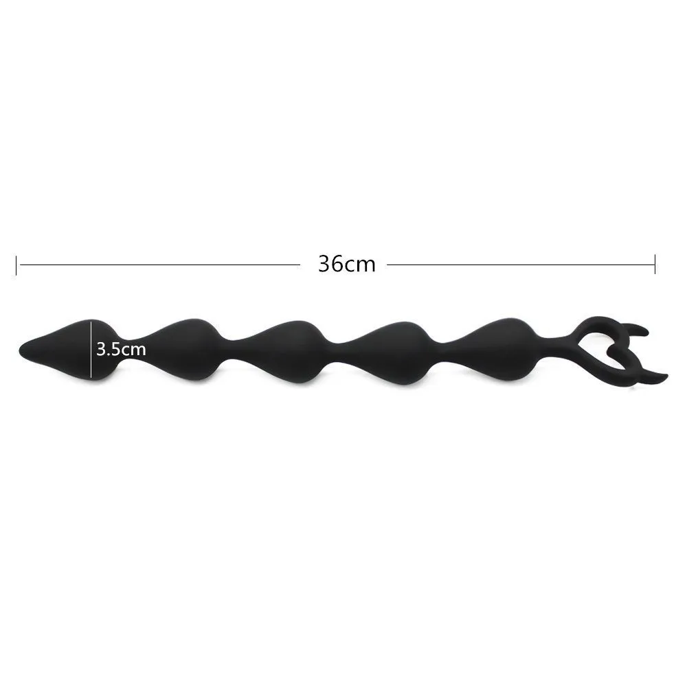 2018 Nouveau arrivée Big Silicone anal perles Flexible Butt Plugs Anal Sex Toys Produits sexuels Unisexe Boules anales 3635 cm Y18921057215456