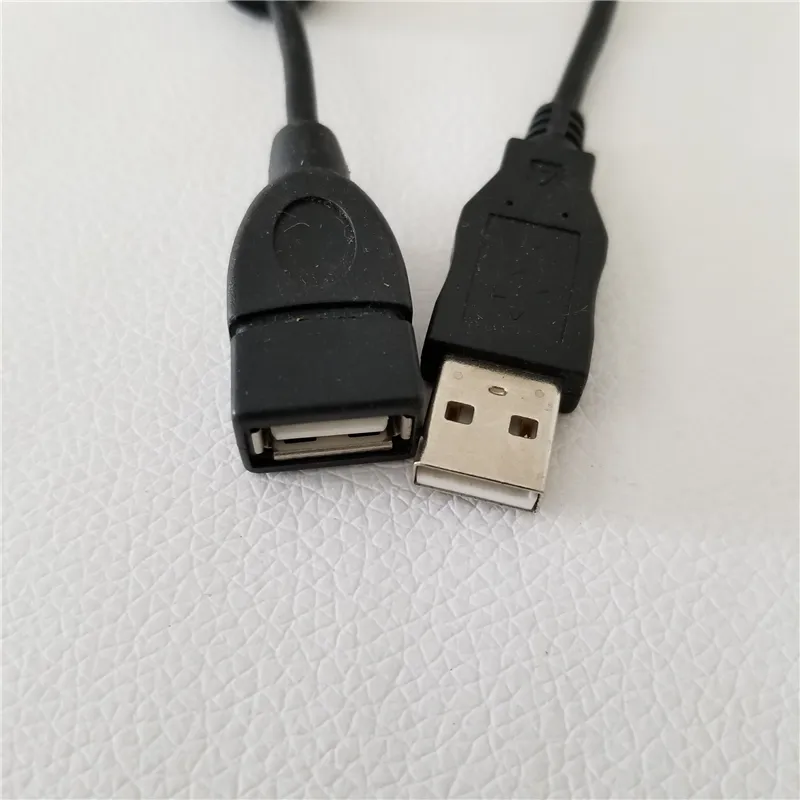 USB 2.0-Datenverlängerungskabel Stecker auf Buchse mit Magnet für PC, U-Disk, Netzwerkkarte, Festplatte, Schwarz, 30 cm