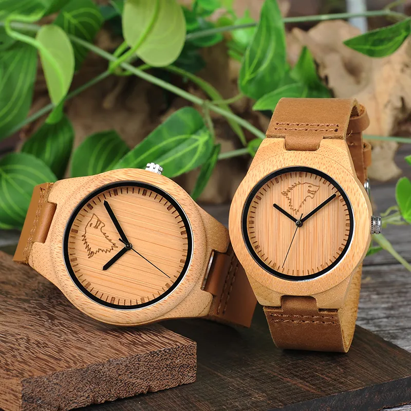 BOBO BIRD Coppia orologi con movimento al quarzo in legno fatti a mano Moda donna Orologio di design di marca superiore uomo con batteria3398