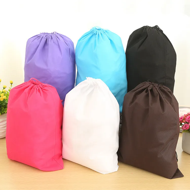 40*30cm Non Woven Sack with Rope Wholesale Storage Bags Shoes Clothes Storage Dust Bag Travel Sundries Bags