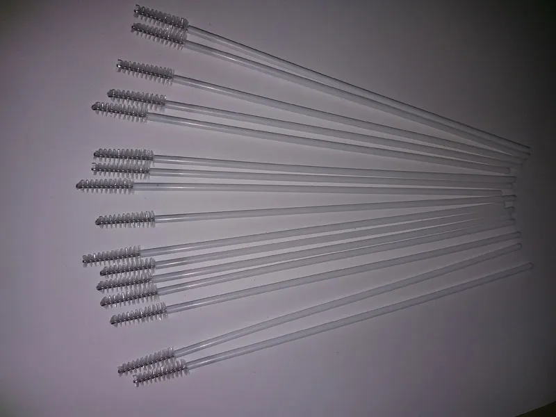 16 cm 5 mm Confezione da 100 pezzi Filo di acciaio inossidabile Manico in plastica Pulitore cannucce Spazzola pulizia Cannucce Spazzola pulizia Bottiglia Brush302r