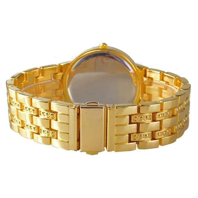 Moda Genewa Watch pełna stal zegarki kobiety luksusowe kobietę stali nierdzewne damskie panie zwykłe analogowe kwarcowe zegarek240q