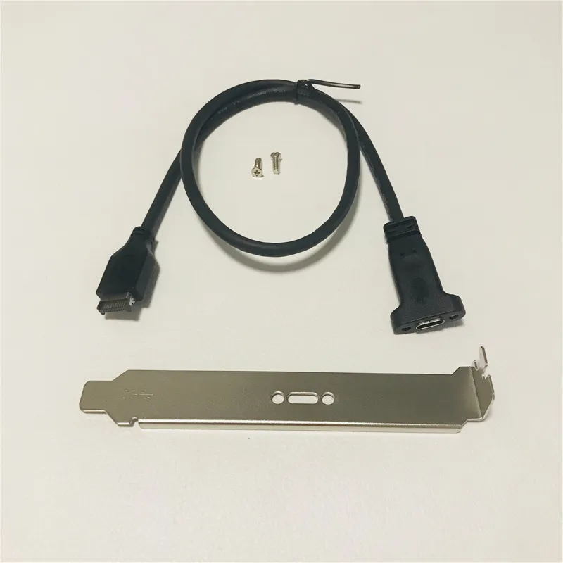 Câble d'extension de données de connecteur adaptateur USB 31 Type C vers Type E avec support pour carte mère du panneau avant 50cm9336641