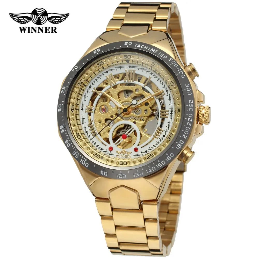 Very popular men's mechanical watches automatic hollow sports watch does not fade durable high quality business watches210u
