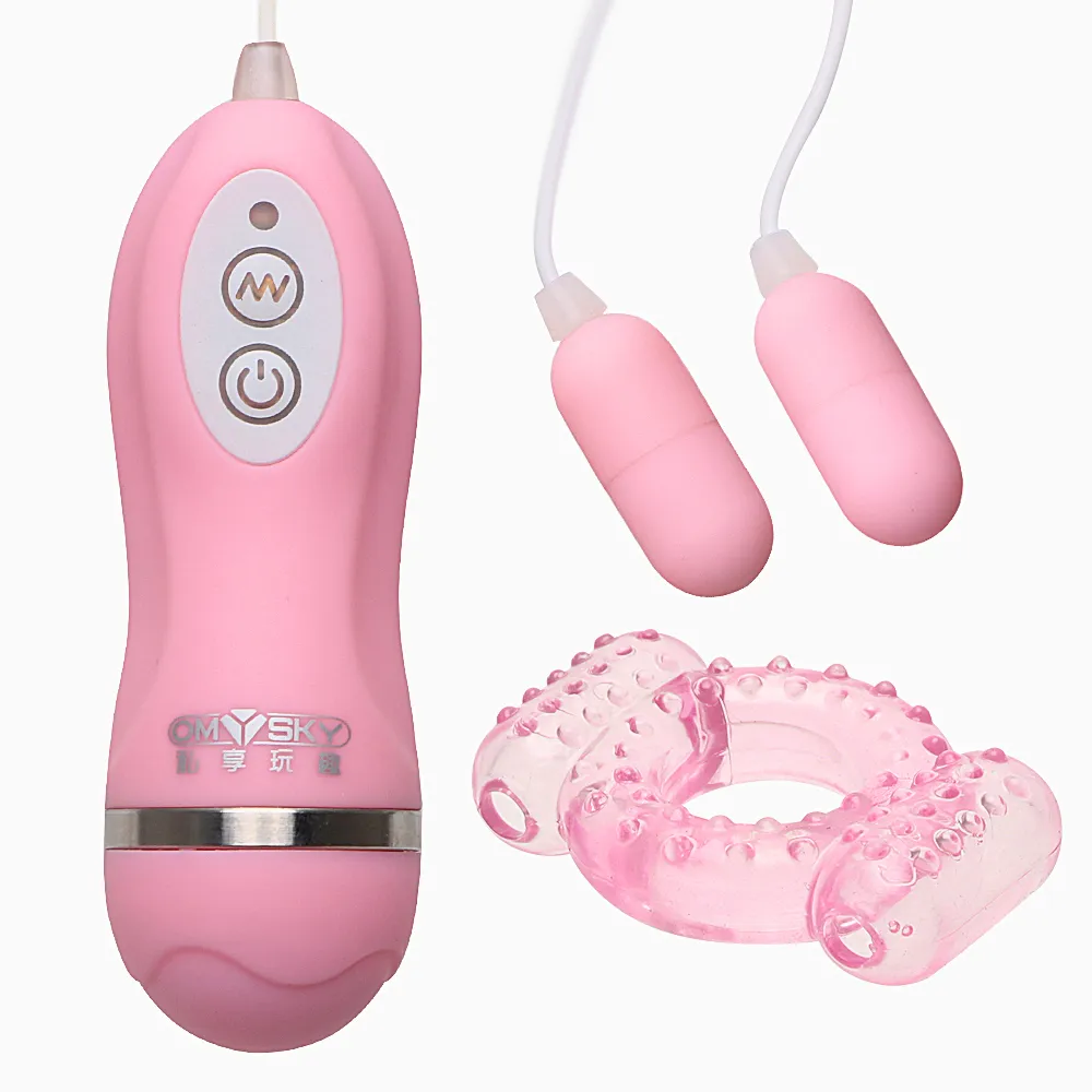 IKOKY Vibrateur Pénis Anneau Saut Oeuf Sex Toys Pour Hommes Stimulateur De Pénis avec Télécommande Anneau Persistant Masturbation Masculine Y18103005