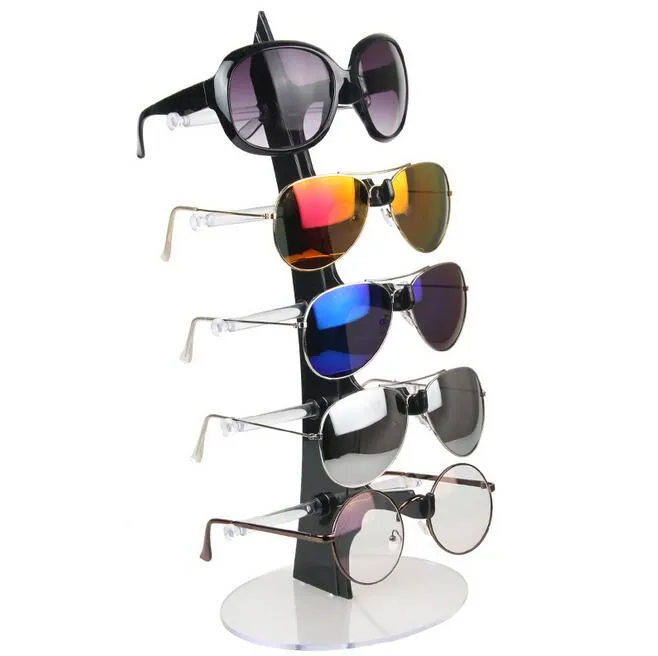 2 teile/los Schöne 5 Schichten Kunststoff Sonnenbrillen Halter Gläser Display Rack Zähler Stehen Schmuck Zeigen Verpackung Display Brillen St259a