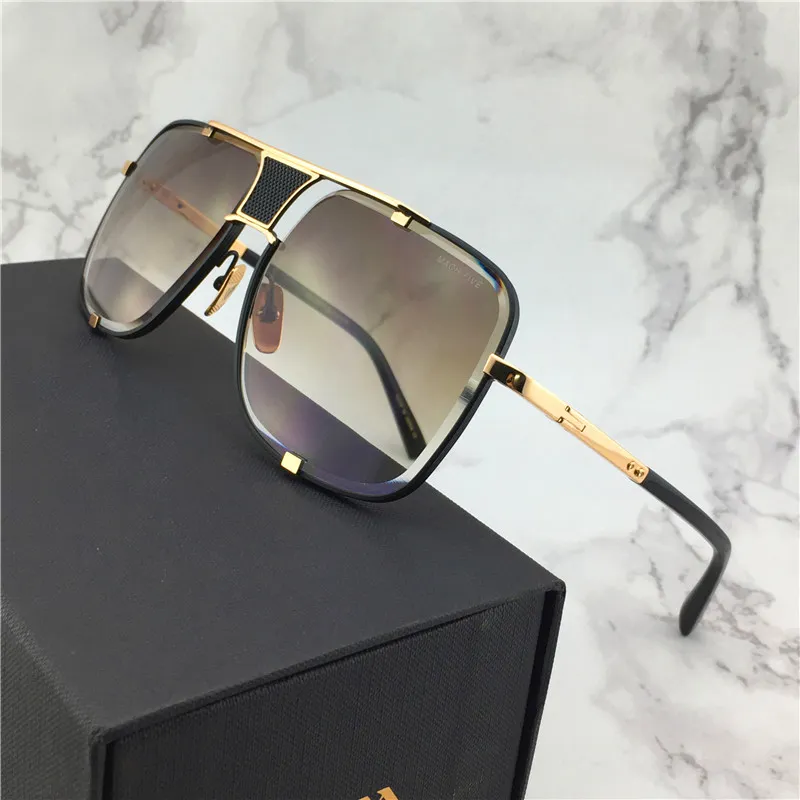 occhiali da sole classici uomini design in metallo in metallo in metallo vintage esyewear telaio quadrato UV 400 con case295f