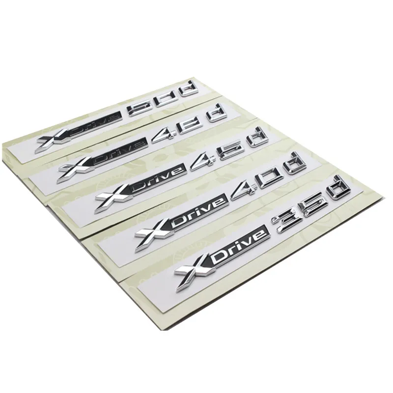 Car Trim Styling Sticker For BMW X1 X3 X4 X5 X6 Series Xdrive 18d 20d 25d 28d 30d 35d 40d 45d 48d 50d Emblem Badges Logo Letters