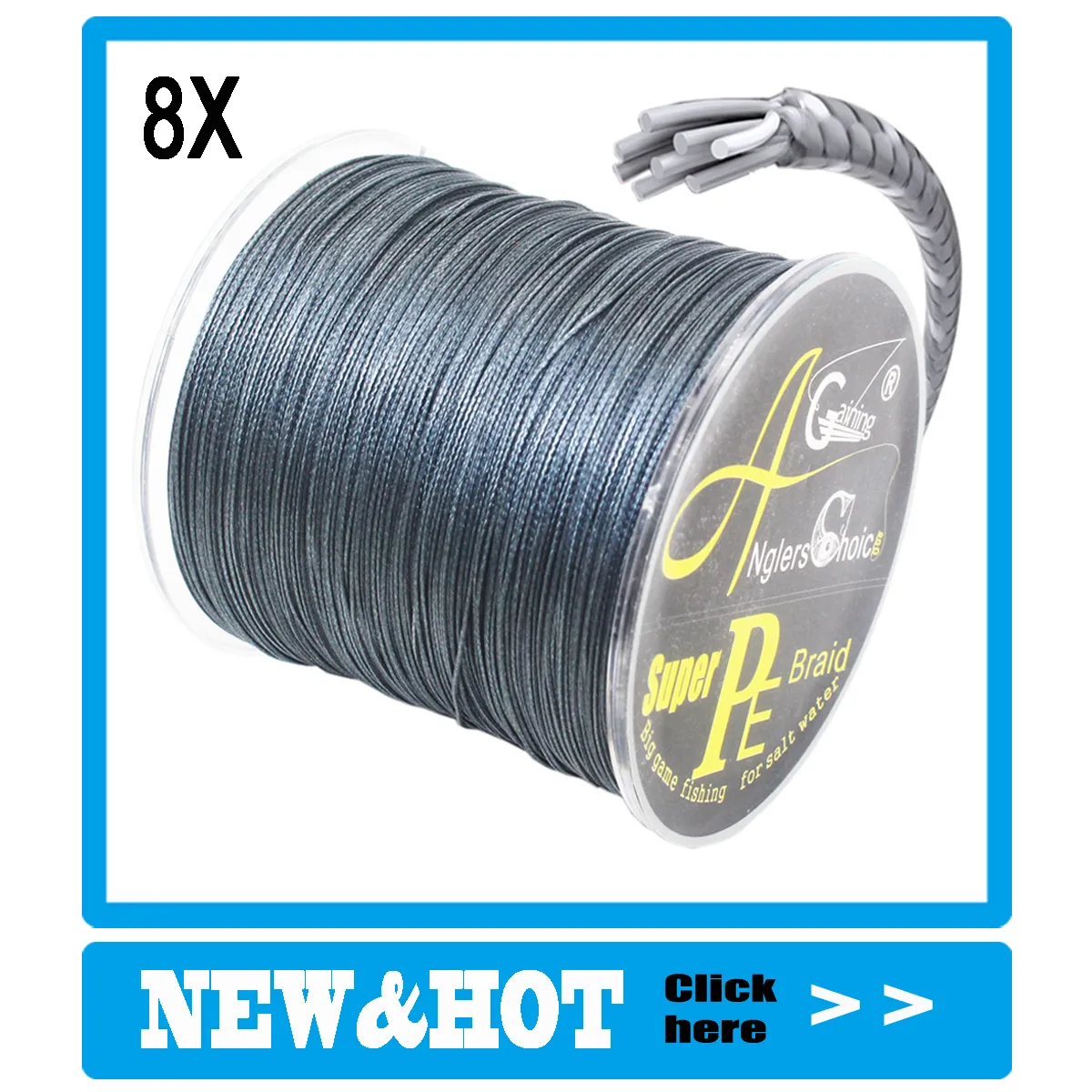 Anglers Choice 8 Strands Braided Fishing Line 500m Multicolor Super Strong Japan Multifilament PE Braid Line 10LB-200LB310L
