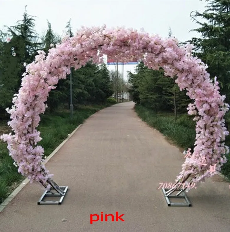 New style wedding props iron art arch frame decoration cherry arch frame round flower door frame cherry blossom door.