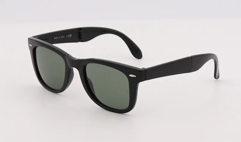 2021 nieuwe zonnebril mode vintage uv400 vrouw en mannen zonnebril opvouwbare kleurrijke spiegel designer zonnebril gafas 50mm en 5183E