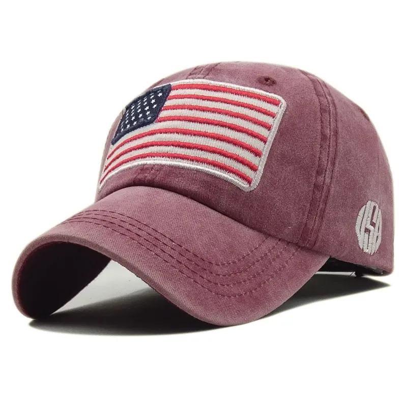 Amerikanische Flagge Baseball Cap Truck Caps Papa Hut Snapback Hip Hop Cap Hüte Männer Frauen Rabatt Whole242I