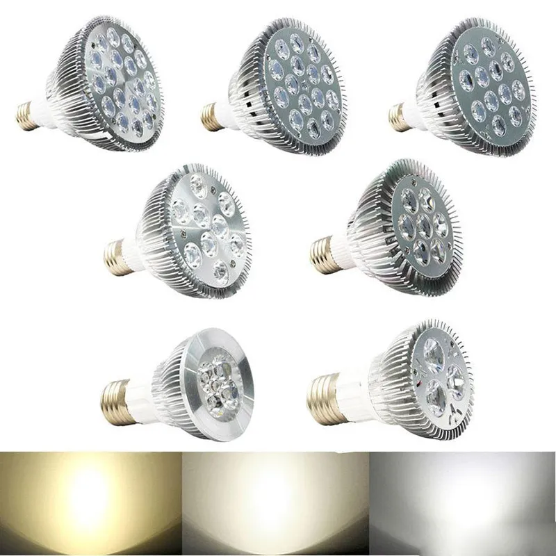 DHL Dimmable LED-Lampen Par38 Par30 Par20 85-240V 9W 10W 14W 18W 24W 30W E27 Par 20 38 LED-Lampe LED-Scheinwerfer Downlight