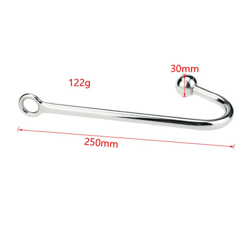 Stainless steel anal hook metal butt plug with ball anal plug anal dilator gay sex toys for men and women adult games 
