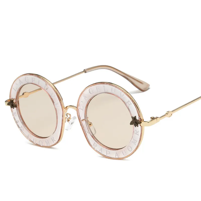 Designer Sunglasses For Women Mens Fashion Little Bee Glasses Letter Pattern Vintage Retro Round Sunglass313N