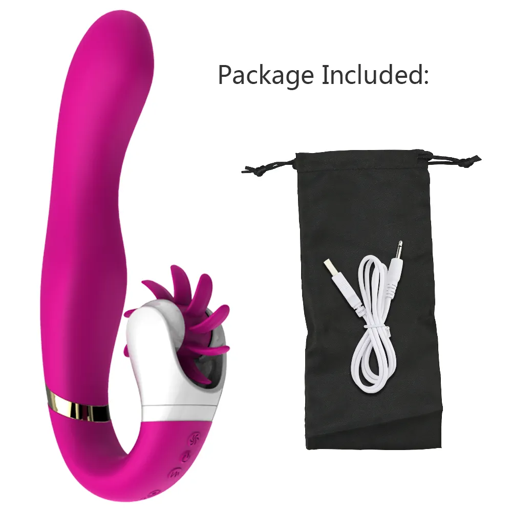 Man nuo 12 Speed Rotatie Orale Seks Tong Likken Speelgoed G-spot Dildo Vibrators Vibrerende Clitoris Stimulator Speeltjes voor vrouwen D1819002547