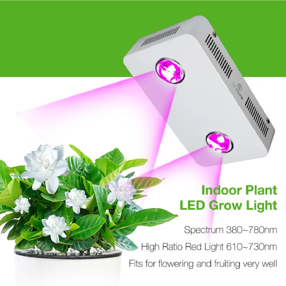 CF Grow 300W COB LED Grow Luz de Grow Spectrum interior Iluminación de crecimiento de la planta de invernaderos hidropónicos de invernadero Reemplace la lámpara de crecimiento ovnis305J