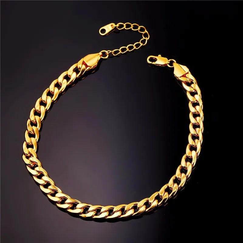 Anklet Summer Jewelry Foot Bracelet On The Leg Gold Color Bracelet Ankle Link Chain Anklet Bracelets For Women