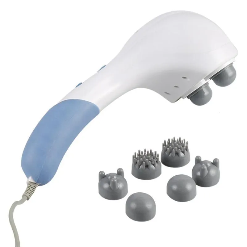 Electric Double Head Massager Body Head Neck Shoulder Back Leg Foot Handheld Hammer Massage Adjustable Super Quiet RP28257007