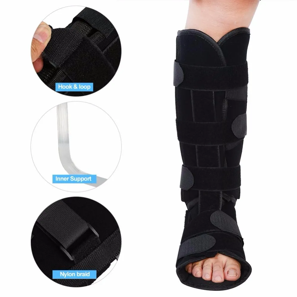 Attelle de jambe médicale, attelle de chute de pied, soutien articulaire, sangle de soutien du mollet, fracture de la cheville, luxation, fixateur de ligament, bandage Ortic2223598