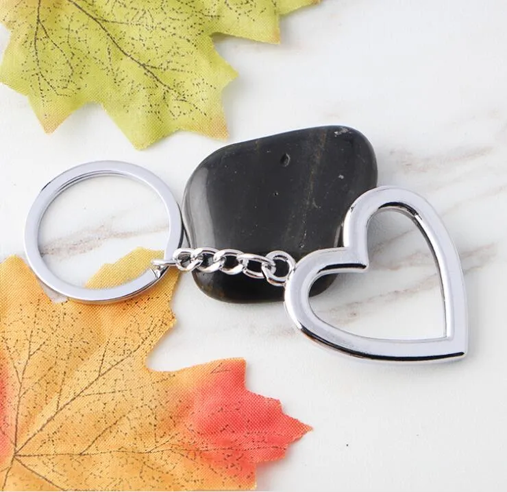 New Hot Novelty Zinc Alloy Heart Shaped Keychains Metal Keyrings for Lovers 