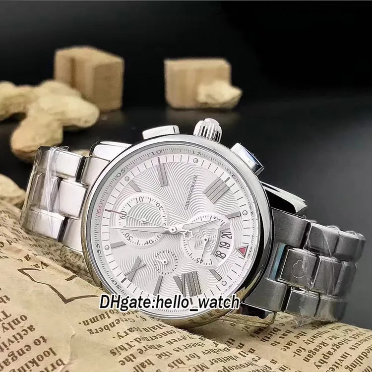 4810 Série Big Date U0114856 Dial branco Japão Quartz Chronogph Mens assistir banda de aço inoxidável Stopwatch Gents Novos relógios1908