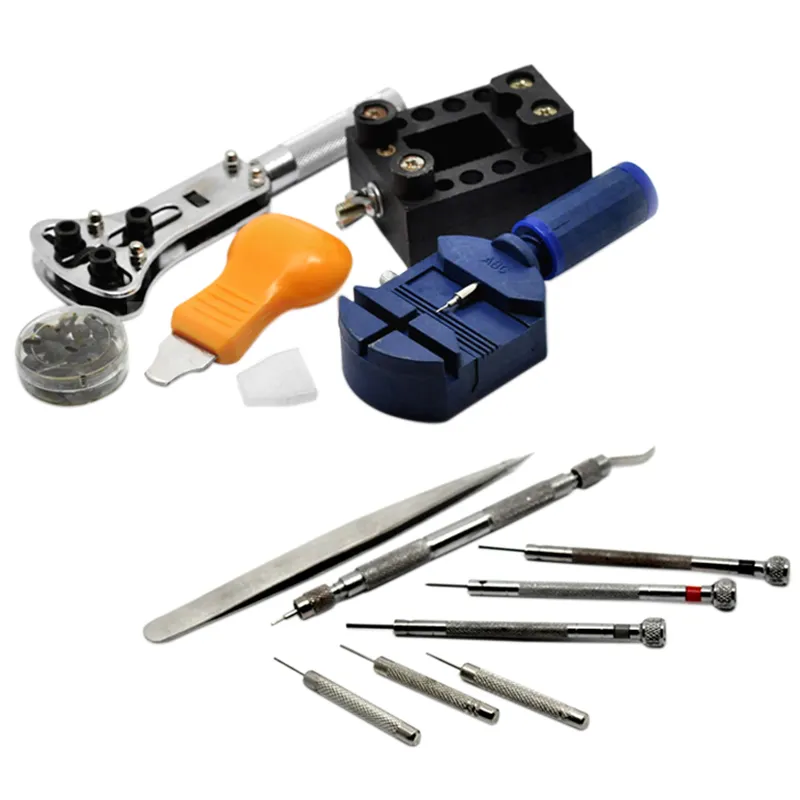 Kits de réparation de montres, Kit d'outils, ouvre-boîtier, lien, dissolvant de barre à ressort, outils d'horloger en métal pour le réglage, Band319w, 147 pièces