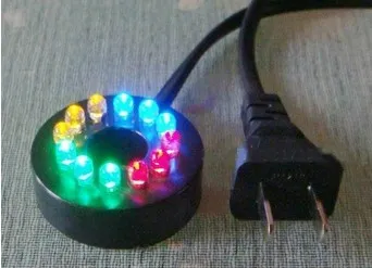 12 LEDs de 0 6 polegadas de diâmetro RGBY mudança de cor anel de fonte submersa bomba de água Iluminação fonte Aquarium272y