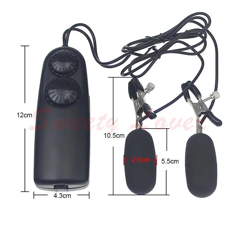 Pinces à tétons vibrantes à plusieurs vitesses Pince à tétons électrique Vibromasseur Stimulateurs Masseurs Sex Toys pour femmes Produits de sexe pour adultes Y1892702