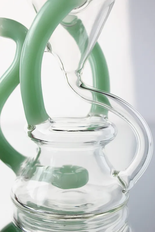 Bong glass bong glass water pipe with four colors dab rig with percolator recycler rigs support mixed batch glass pipe