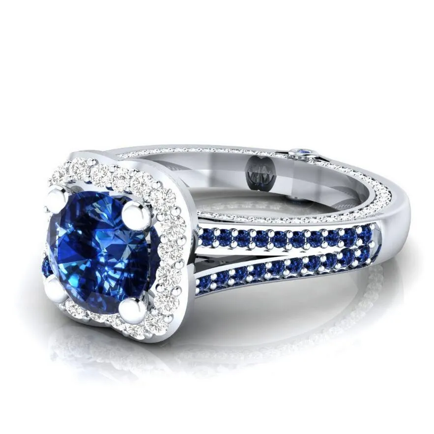 Tamanho 6-10 anel de banda de casamento para mulheres jóias vintage artesanal 925 stelring prata cheia forma redonda multi pedras preciosas cz promessa g299y