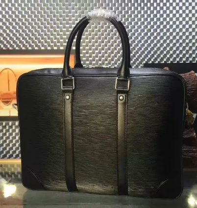 Classiche borse in pelle genuina in pelle nera classica borse da uomo borse di business da uomo esplosione marchio