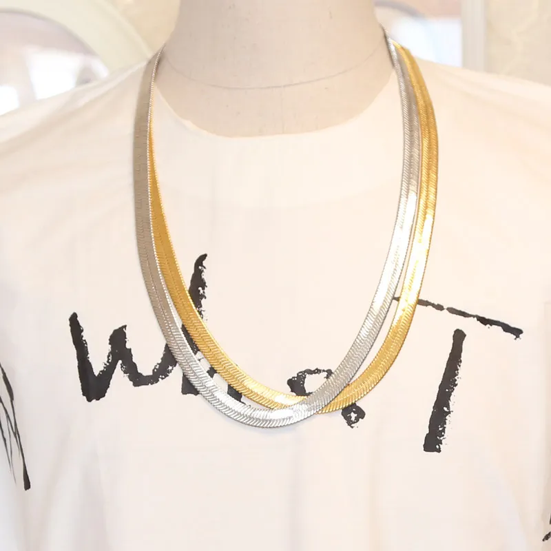 Мужская золотая цепочка в стиле хип-хоп с узором «елочка» 75 1 1 0 2 см, серебряная, Золотая цепочка с узором «елочка», массивное ожерелье, высокое качество Jewelry294U