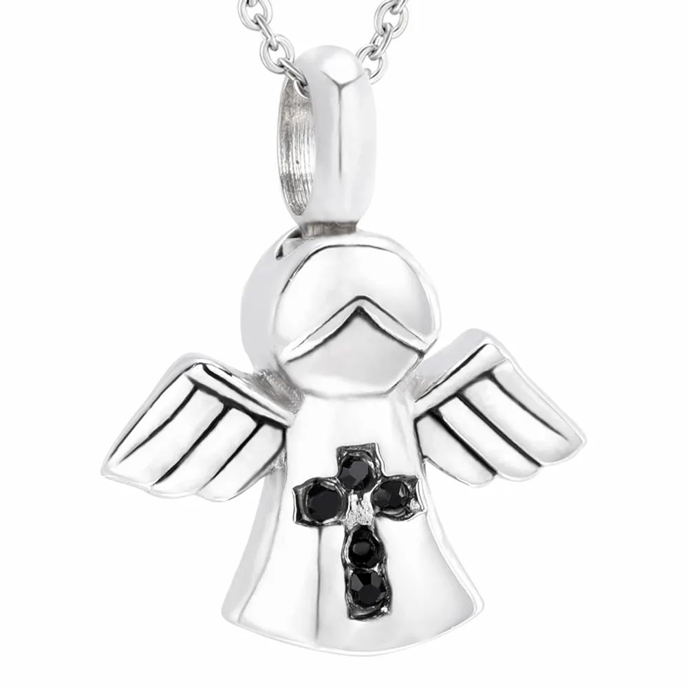 Angle en acier inoxydable Forme commémorative Urn Collier Pet Affiche des cendres humaines Collier Collier Crémation de médaillard Crémation pour femmes Enfants 2892