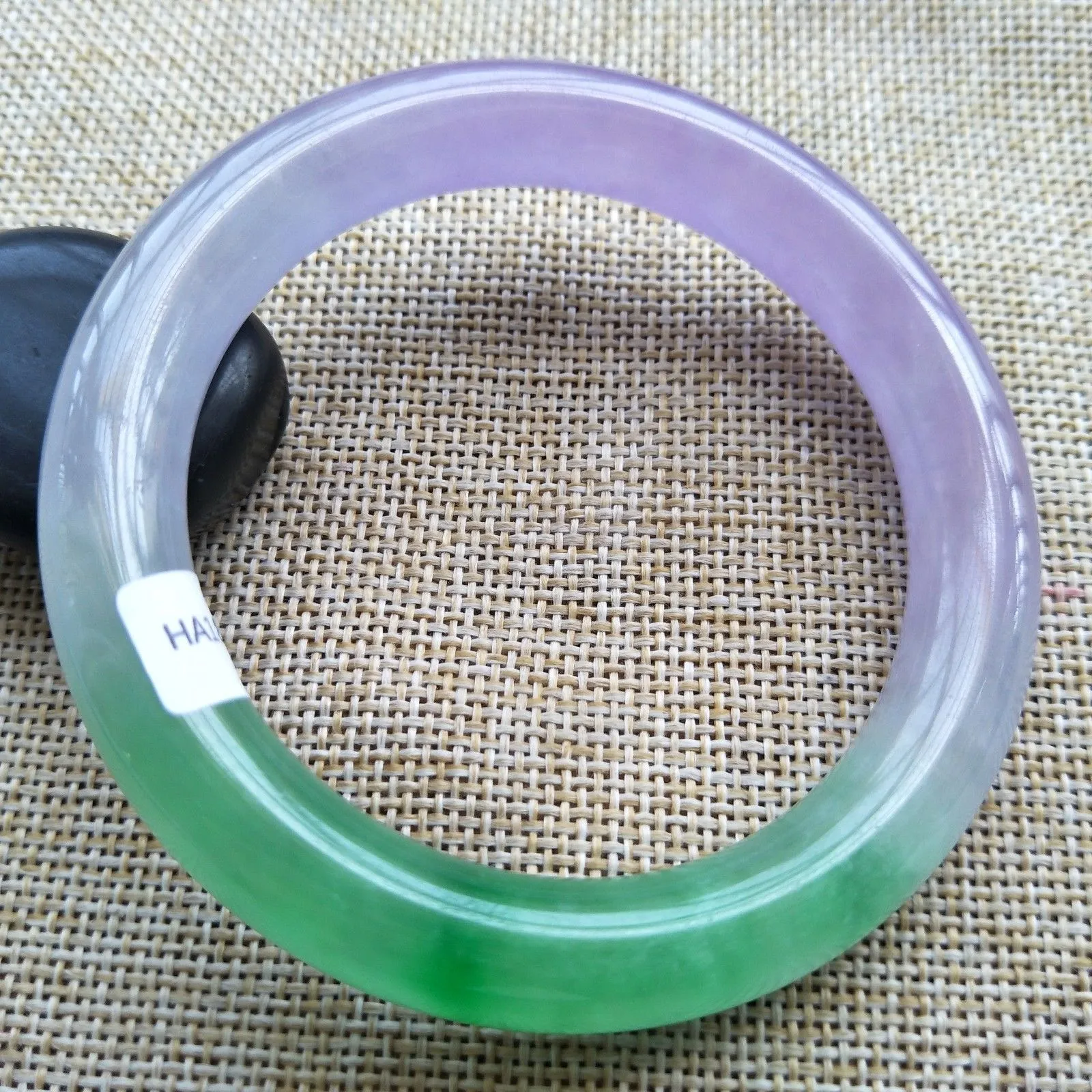 Bracelet en JADE de jadéite de lavande 100% naturelle de qualité A certifiée A077276F