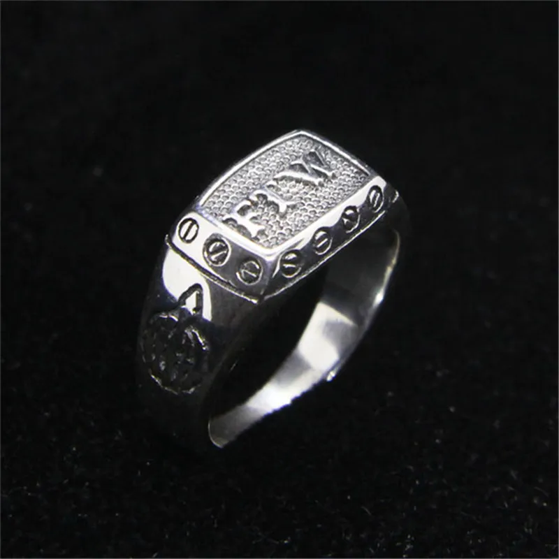 Nyaste 925 Sterling Silver FTW Cool Ring S925 Säljer Lady Girls Biker Fashion Malse Finger Ring2636