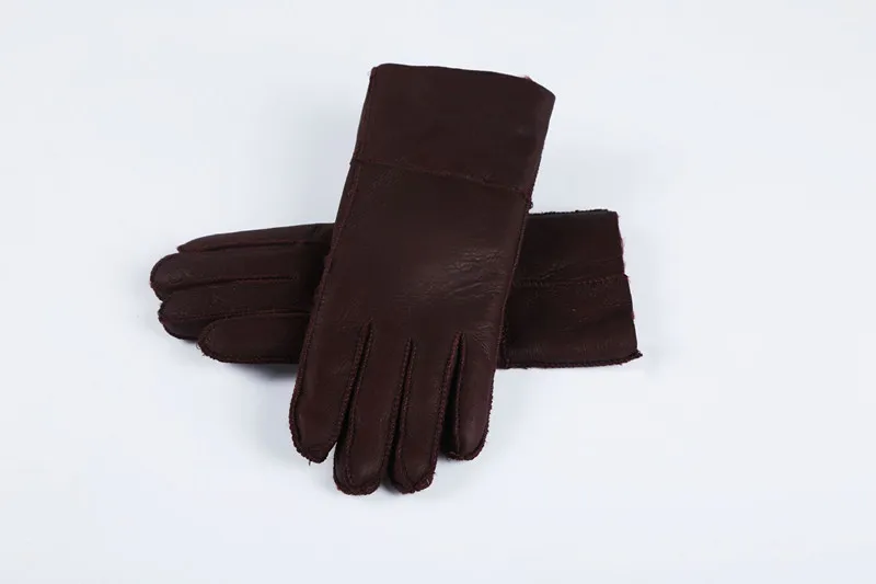Classic quality bright leather ladies leather gloves Women's wool gloves 100% guaranteed quality 222v
