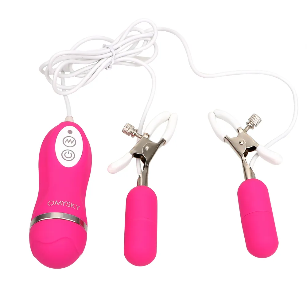 Ikoky Nipple Vibrator Vibrating Nipple Clamps Massage 10頻度の性玩具女性のマスターベーションアダルト製品Y14819898