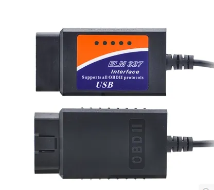 100 UNIDS ELM327 Interfaz de Escáner OBDII de Plástico USB Soporta Todos los Protocolos OBDII USB V2.1 ELM 327 OBD 16 PIN Gasolina Vehicels