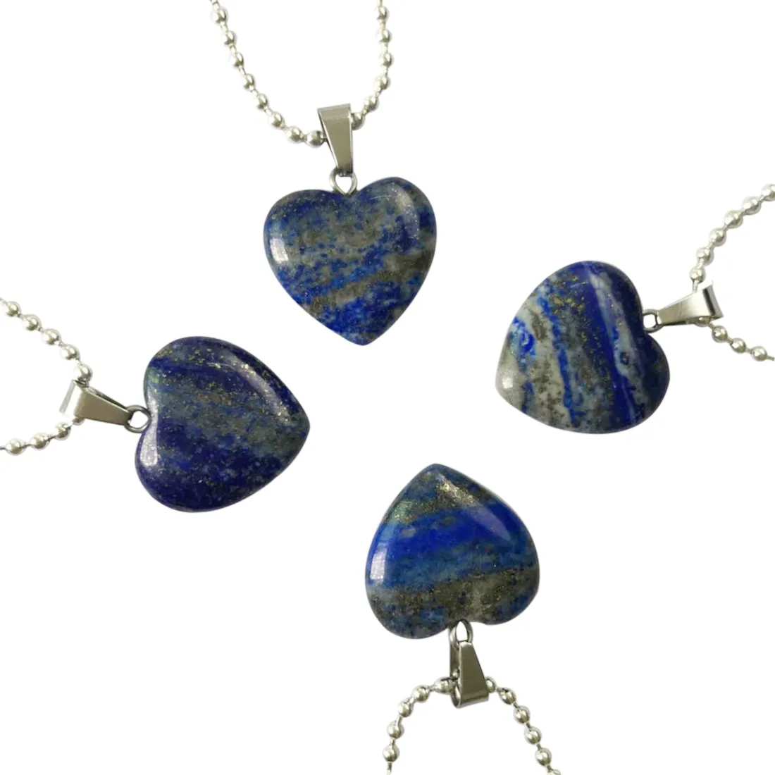 Bütün Moda Doğal Lapis Lazuli Stone Love Heart Lovelys için DIY takı için 20mm 250x