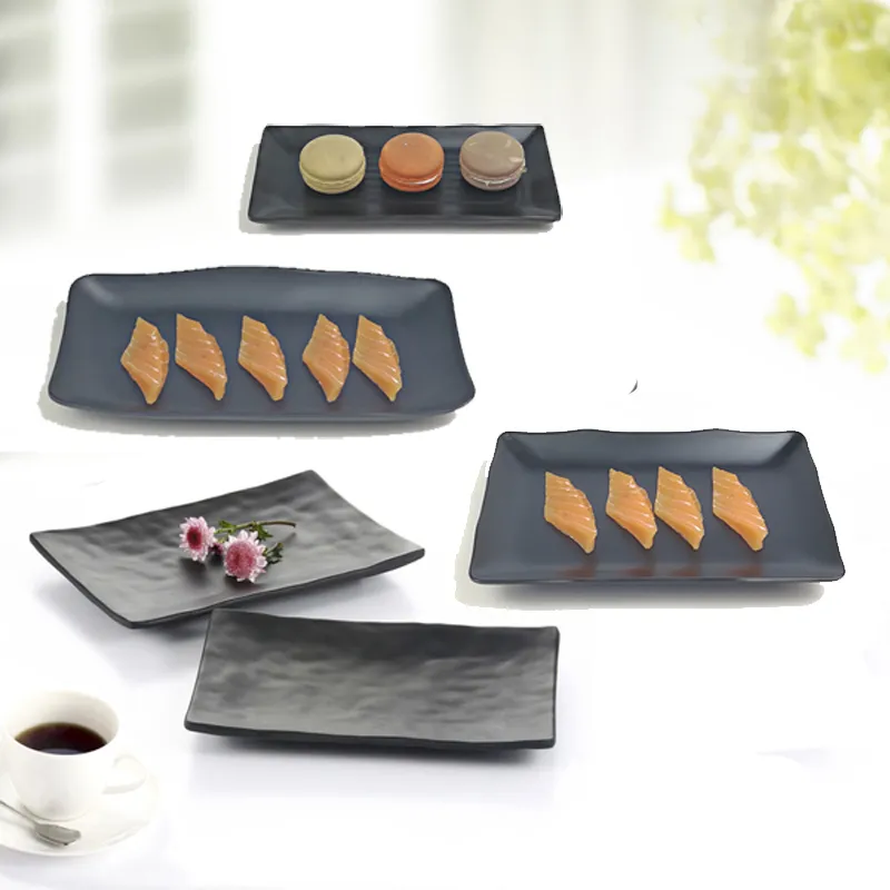 Меламиновая посуда на обед Пятна прямоугольника Японская кухня ресторан меламин блюдо a5 melamine saushipware sushi plate227x