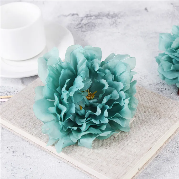 High Quality Silk Peony Flower Heads Wedding Party Decoration Artificial Simulation Silk Peony Camellia Rose Flower Wedding 3160