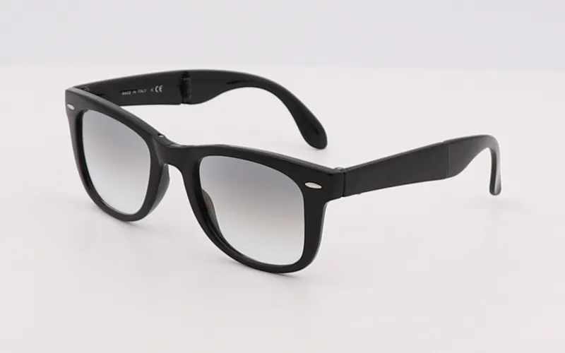 2021 nieuwe zonnebril mode vintage uv400 vrouw en mannen zonnebril opvouwbare kleurrijke spiegel designer zonnebril gafas 50mm en 5183E