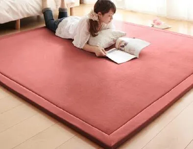 Large Chenille Carpet Coral Fleece Mat 120 200 2CM Tatami Table Manually Bedroom Carpet Rectangle Living Room Rug 2CM Thick238s